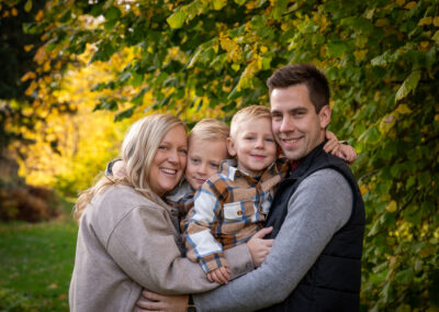 Familjefotografering på hösten vid Maltesholms slott utanför Kristianstad